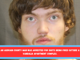 An Audrain County man was arrested for shots being fired outside a Vandalia apartment complex.