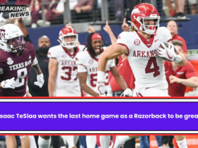 Isaac TeSlaa wants the last home game as a Razorback to be great