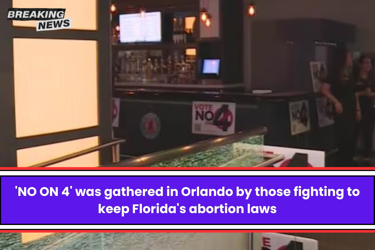 'NO ON 4' was gathered in Orlando by those fighting to keep Florida's abortion laws